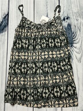 NWT Kate Quinn Gathered Spaghetti Tank Thyme Shibori Size S